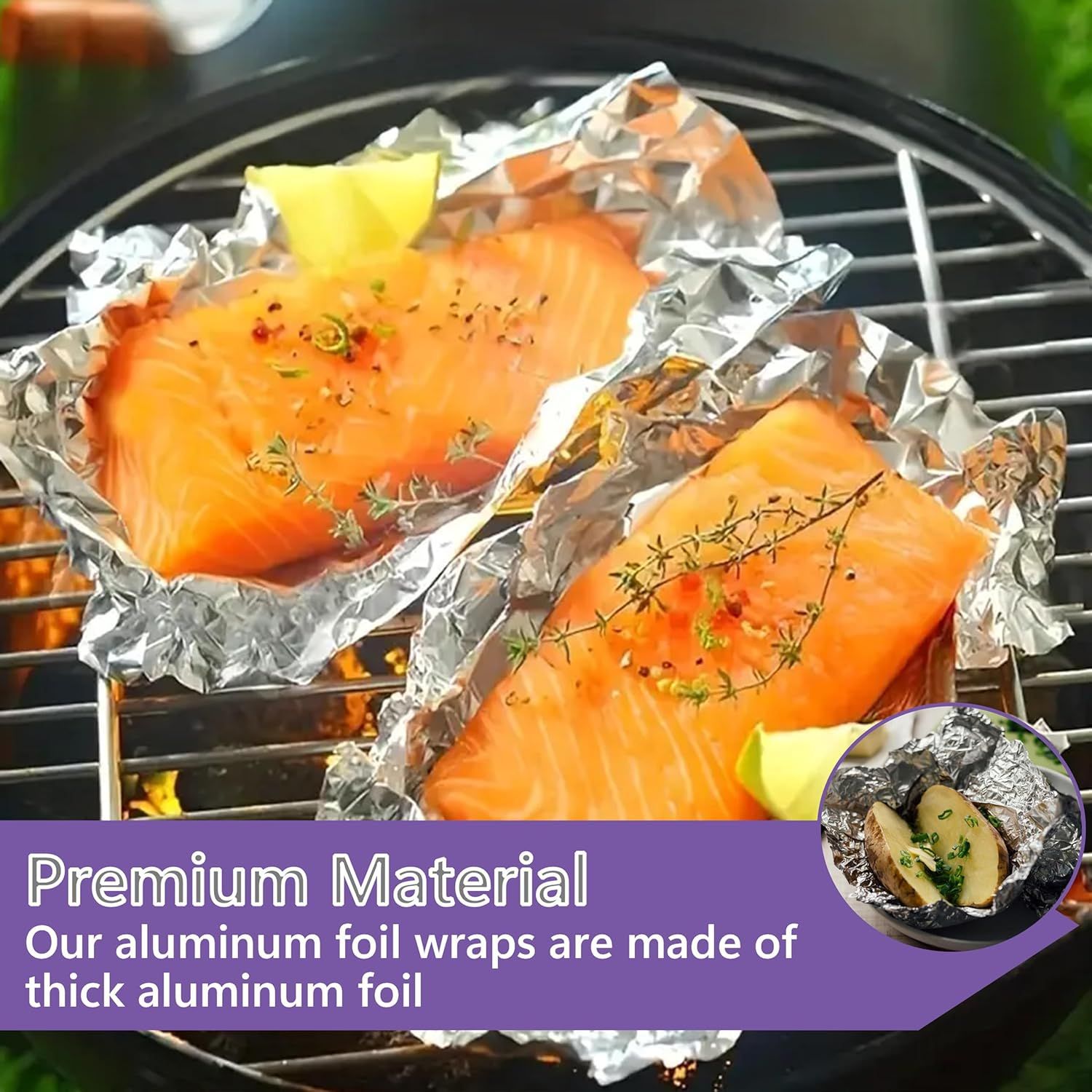 Aluminum foil锡纸烤箱家用烘烤空气炸锅纸铝箔纸烧烤箱烘焙用纸详情4