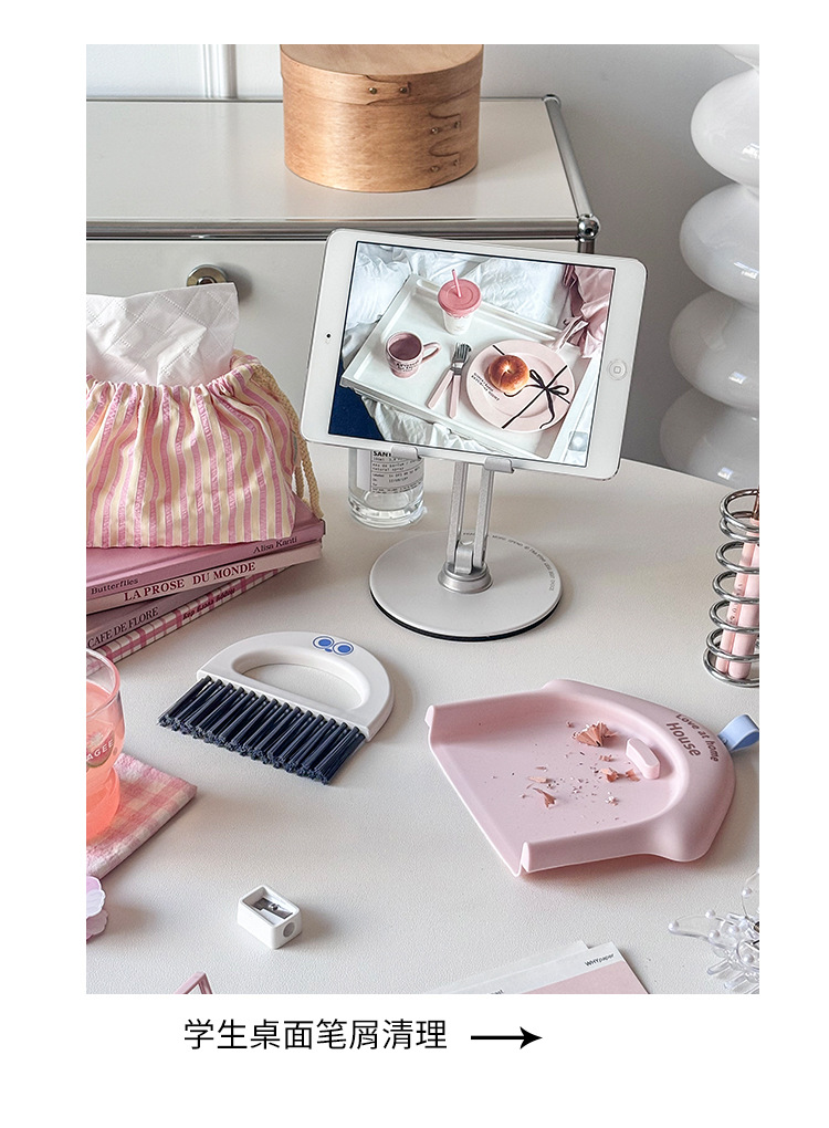 家居桌面迷你刷卡通键盘清洁刷小号 带簸箕小扫把套装电脑杂物刷详情8