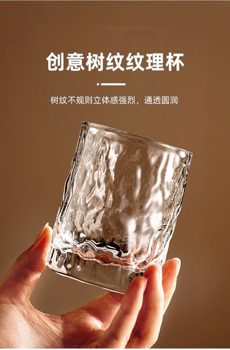 A set of 6 thickened heat-resistant glass cups for home use, including transparent drinking cups, tea cups, milk, juice and beer cups pic 6