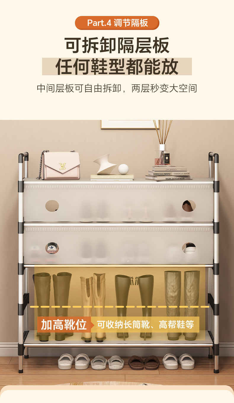 宿舍租房多层鞋架防尘收纳架简易鞋柜省空间神器鞋子整理架详情11