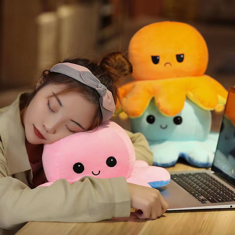 Douyin double-sided octopus figurine, Octopus plush toy, reversible face-changing doll, wedding gift throwing pic 2