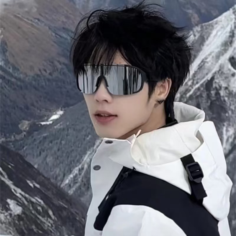 新款连体大框骑行眼镜风镜男女滑雪登山防风太阳镜骑行护目镜墨镜详情1