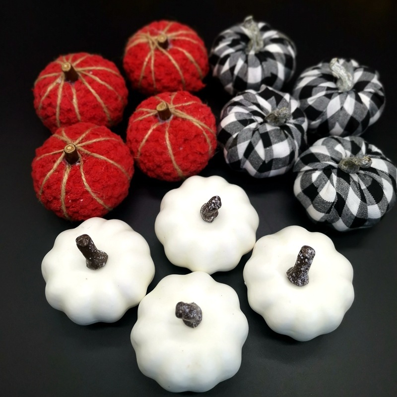 亚马逊现货仿真南瓜万圣节白黄南瓜模型丰收节日装饰工艺品礼品摆件挂件详情6