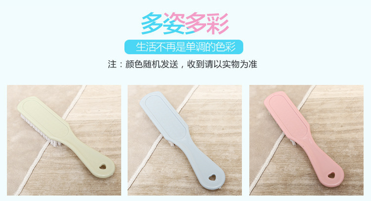 10只装鞋刷子家用软毛清洁刷塑料长柄洗衣刷清洁用品日用百货鞋刷详情12