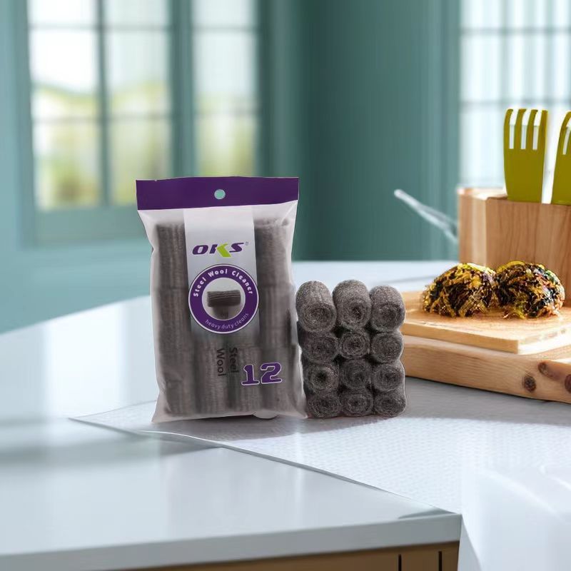 Household steel wool balls, stainless steel cleaning balls, pot brushes, dish brushes, steel wool balls, kitchen dish cleaning balls, OKS pic 6