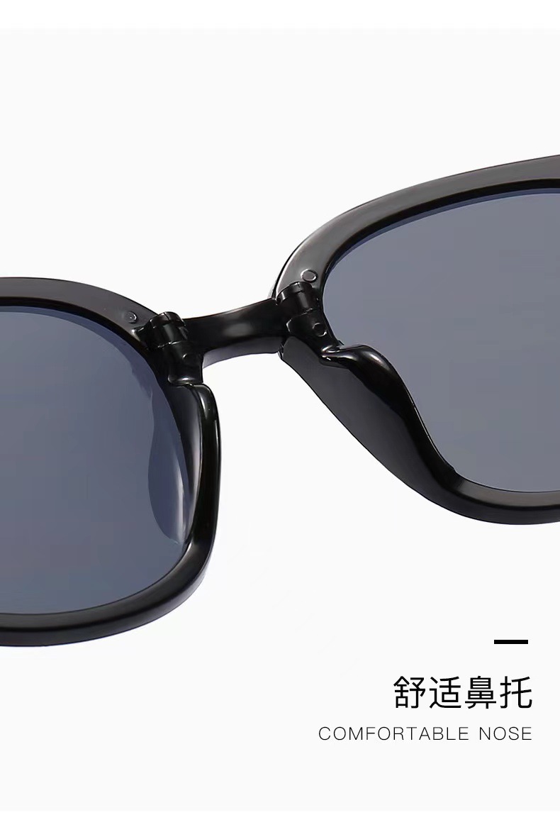 折叠墨镜女防晒遮阳高级感ins男开车防紫外线时尚太阳镜圆脸显瘦详情5