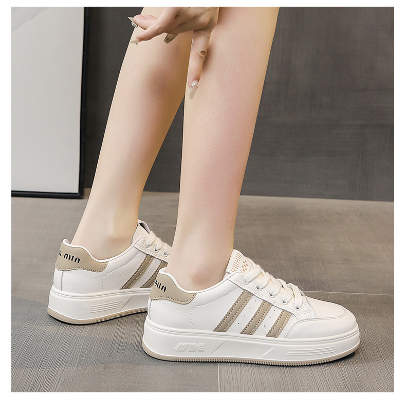 真皮小白鞋女鞋2024早春季时尚百搭厚底单鞋软底休闲鞋运动鞋板鞋详情18