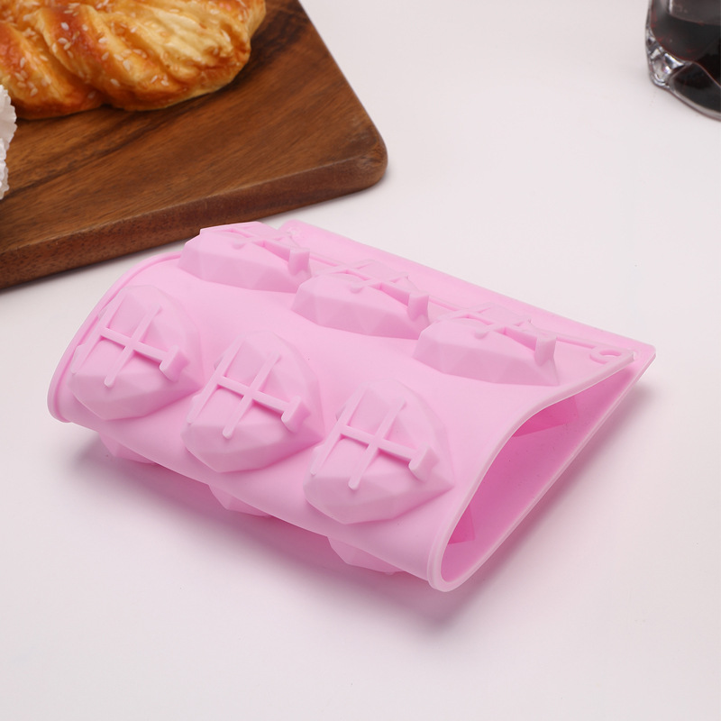 Folded heart-shaped diamond heart, Russian Mousse mold, silicone, French dessert, topped cake, home baking pic 2