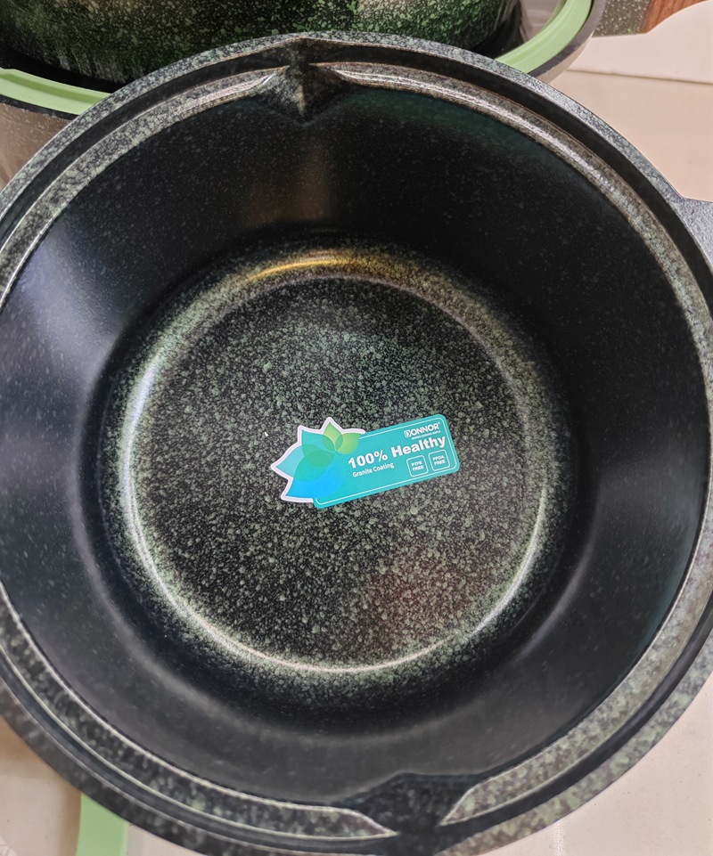 15 pieces cookware set: 15-piece non-stick aluminum pot die-cast lid set, tourmaline die-cast aluminum cookware pic 6