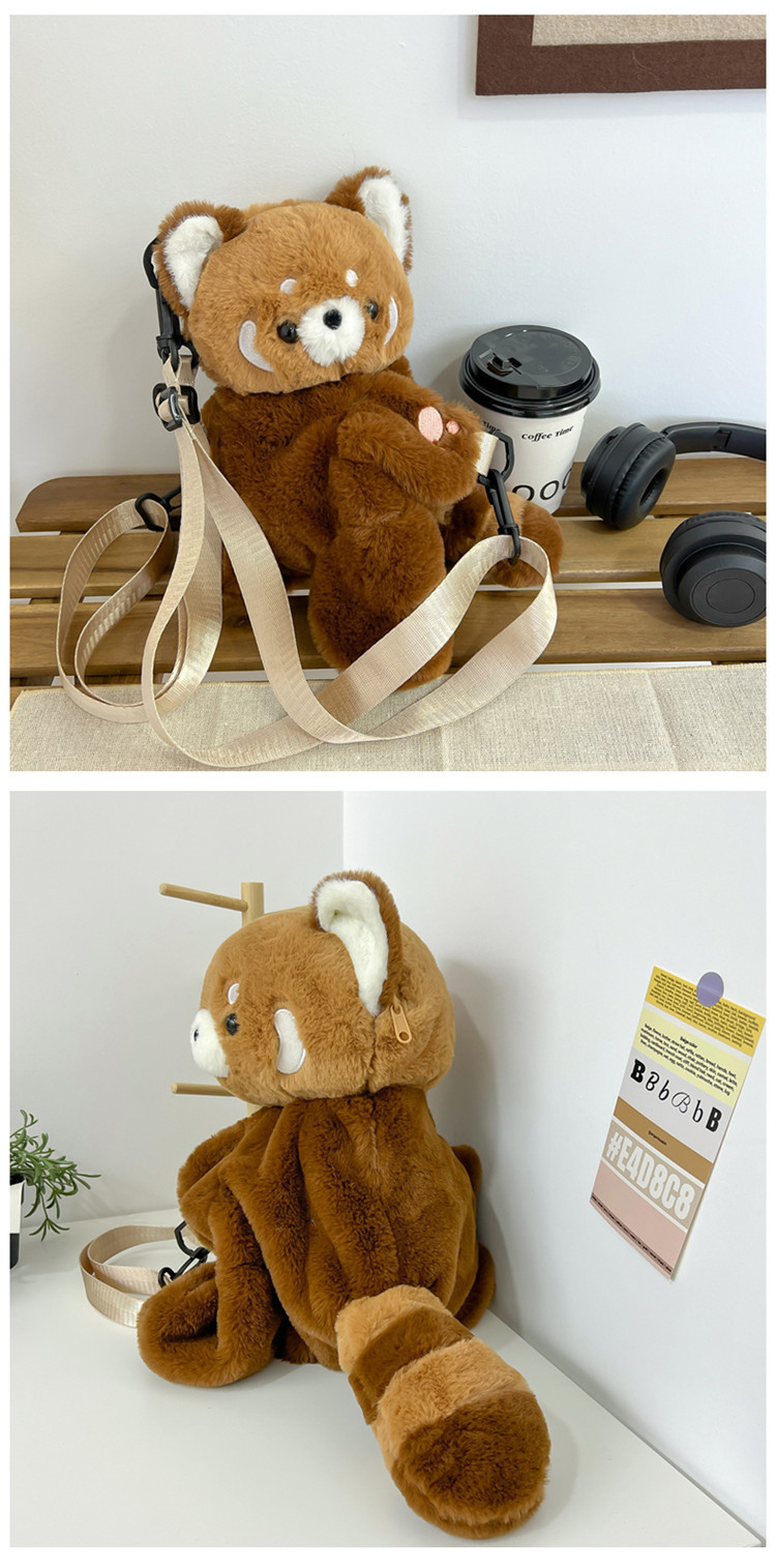 Little Panda Papa Bag Plush toy crossbody Bag 2024 New style personalized backpack for Girls, Cute and soft backpack pic 28