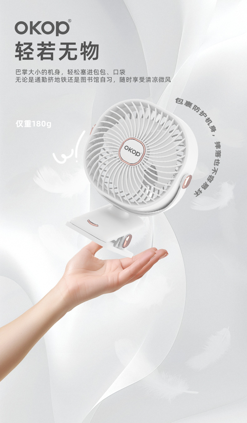 F06桌面强力夹挂小风扇多功能家用折叠台式夹子风扇礼品礼物跨境详情12
