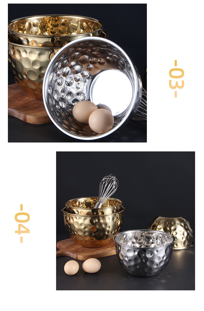 跨境不锈钢加厚大号沙拉碗家用打蛋盆酒店摆件果盘批发盆kt套装详情11