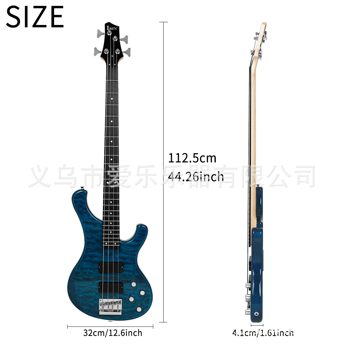 IRIN主动拾音电贝司低音吉他24品bass成人专业演奏四弦贝斯套装详情6