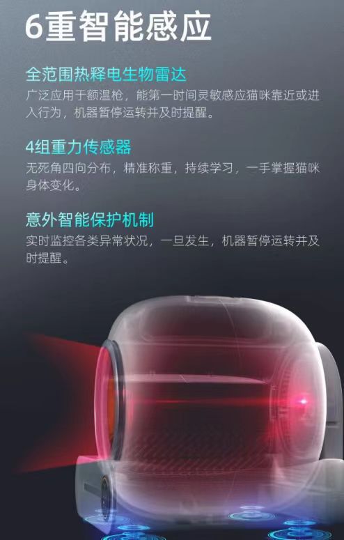 智能猫厕所全封闭超大号自动清理猫厕所可远程控制宠物智能猫砂盆详情7