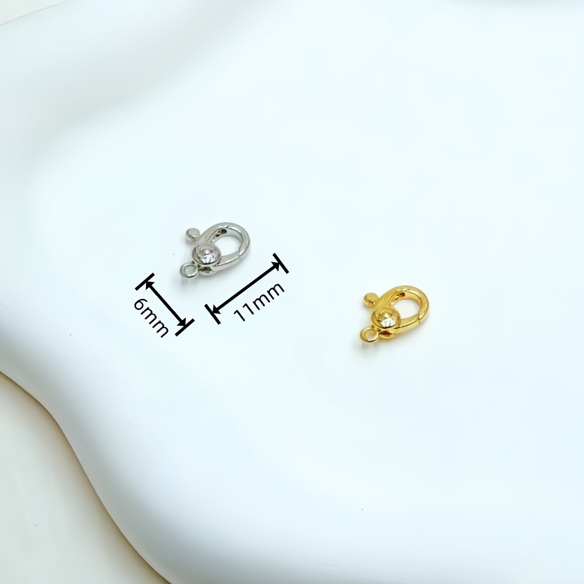 diy铜镀18K真金手工异型龙虾扣饰品配件批发 保色万能扣串珠手链详情34