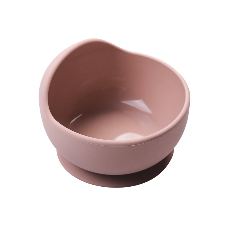 工厂婴儿碗勺硅胶餐具儿童木柄硅胶勺子儿童吸盘碗婴儿硅胶碗详情9