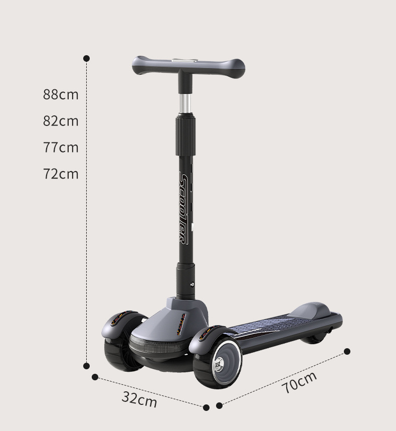 Children's scooters 3-6-12 years old children's mobility scooters, large children's yo-yo-yooks, folding single-leg sliding scooters pic 22