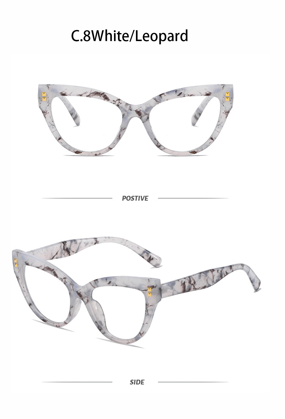 New fashionable anti-blue light cat-eye flat glasses, computer glasses, anti-glare and anti-ultraviolet frame glasses, cross-border pic 17