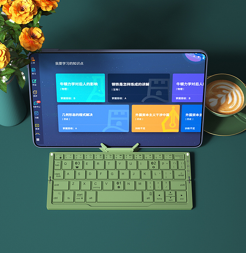 BOW蓝牙折叠键盘 可连平板笔记本电脑办公便携手机无线小键盘详情15