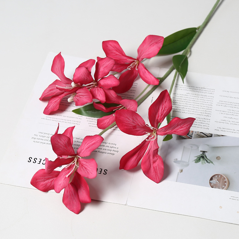 仿真假花新款红色系婚礼婚庆装饰路引花户外拍摄道具软装绢花婚庆用品婚礼拱形门详情21