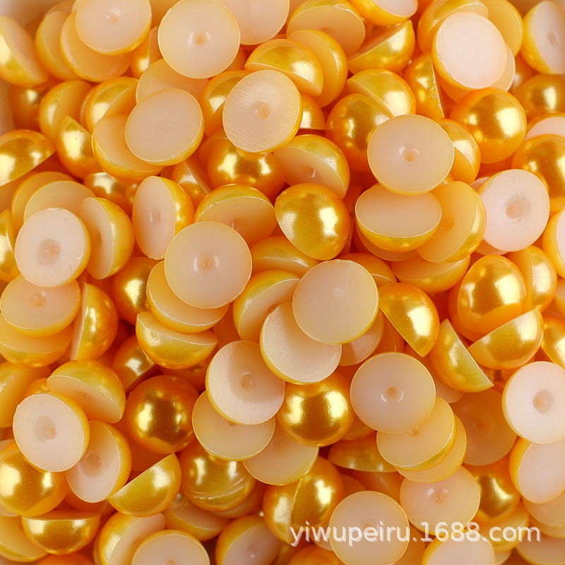 Semi-circular pearl flat bottom half-sided abs imitation pearl nail art, pearl shoes, clothing accessories diy cream glue phone case material pic 11