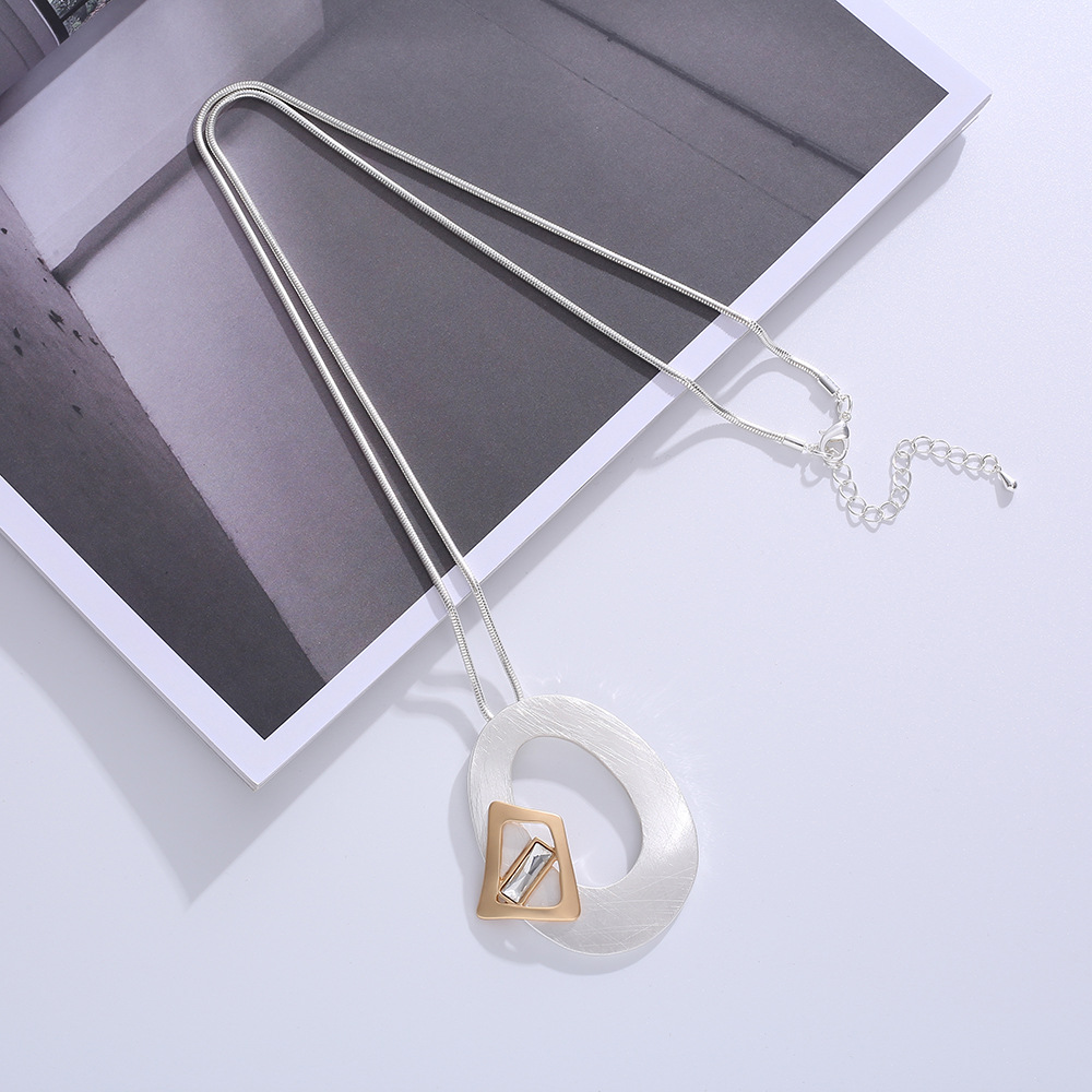 亚马逊爆款欧美外贸简约蛇骨链复古简约时尚ins风长款项链毛衣链详情7