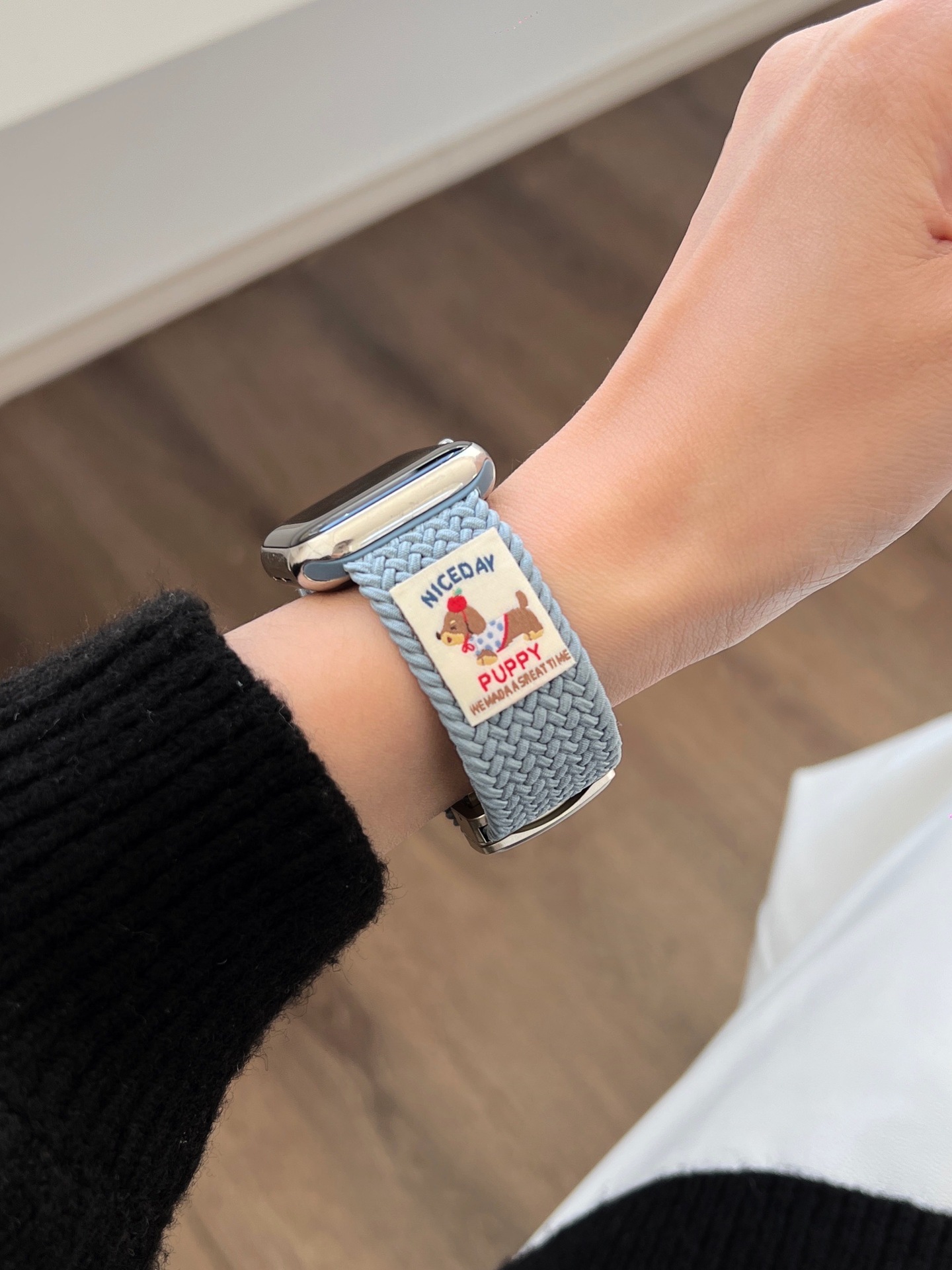 The puppy elastic woven nylon watch strap is suitable for the Apple Watch 10th generation 987654Ultra/SE pic 16