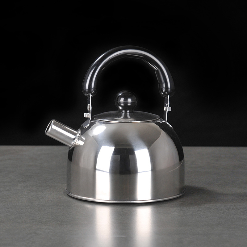 Non-magnetic stainless steel flat-bottomed kettle, 1L boiling kettle, sounding kettle, hemispherical kettle, household kettle, stainless steel boiling kettle pic 1