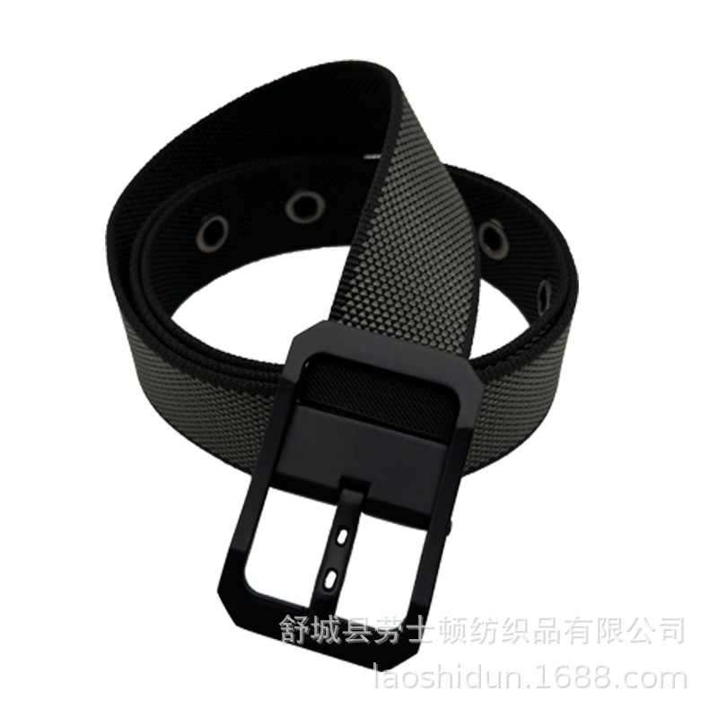 新款通用合金日子针扣腰带双面带战术扣尼龙休闲库腰带详情6