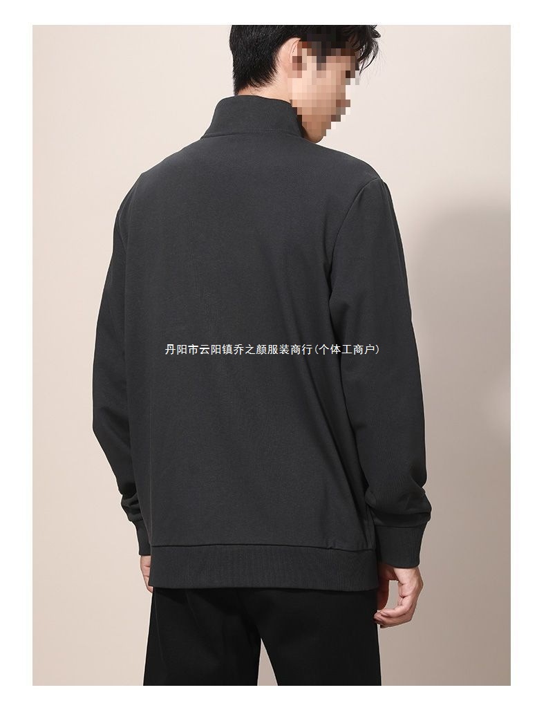 中国乔丹外套男装秋季新款立领开衫舒适潮流宽松休闲长袖运动服男详情20