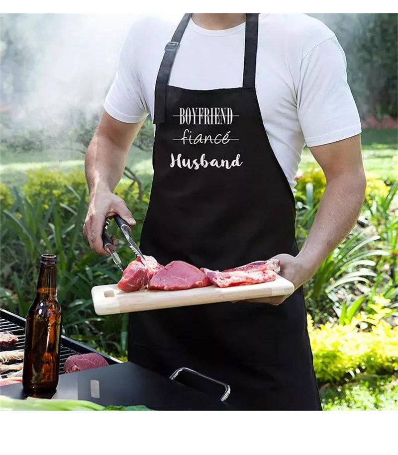 【 Chi Jia 】 Amazon waterproof halter apron for both men and women, suitable for couples, kitchen, cross-border trade, outdoor use pic 4