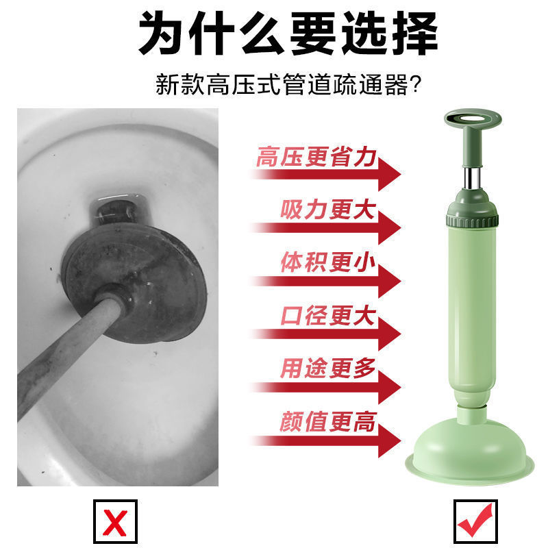马桶皮搋子 家用一炮通真空管道疏通器卫生间下水道疏通强力皮吸详情5