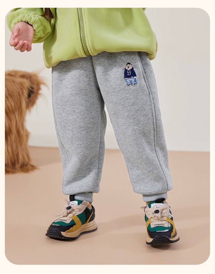 嘟嘟家宝宝加绒加厚裤子冬季儿童长裤冬装男童运动裤女童休闲卫裤详情18