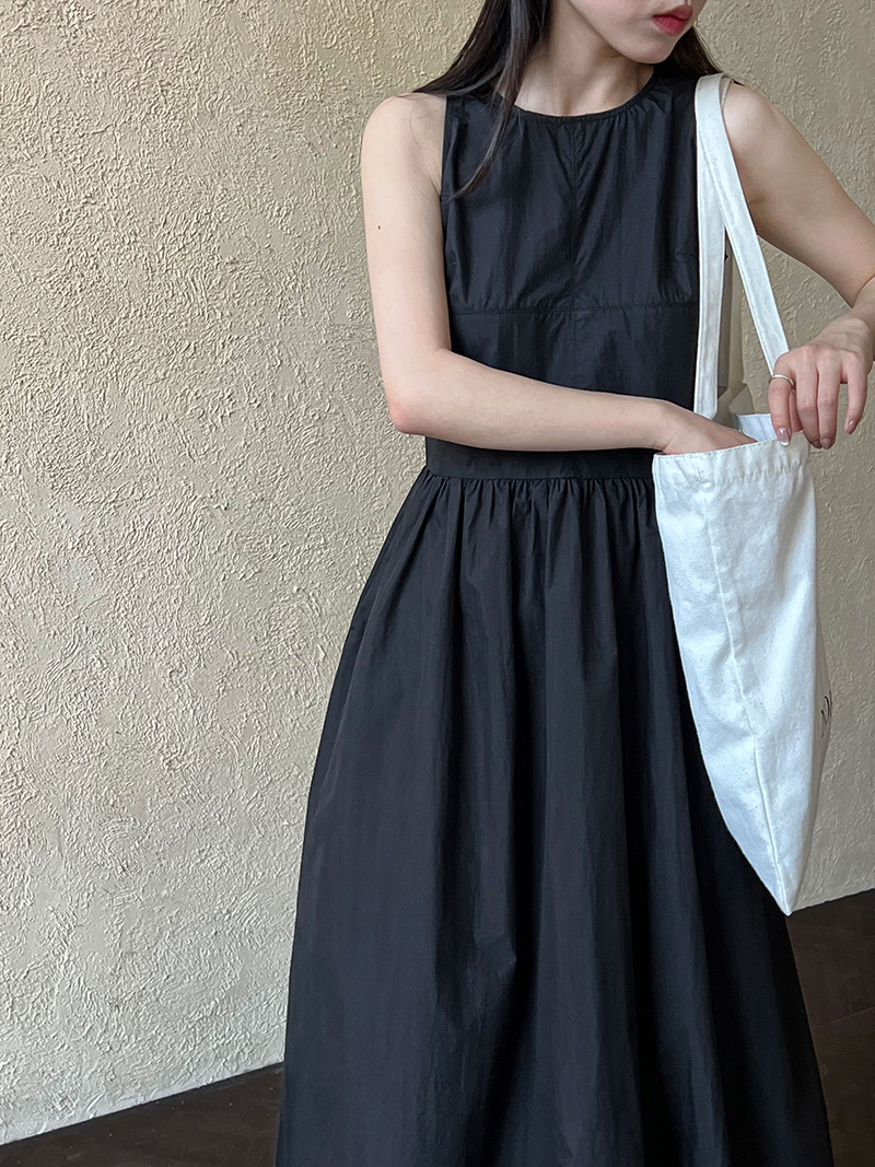 Luxi French sleeveless dress Summer new style loose vest long dress, beautiful puffy flower bud dress 5102 pic 37