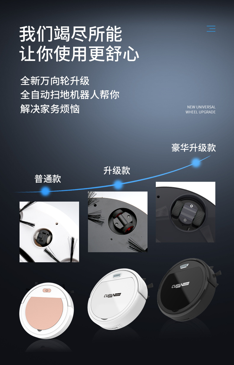 Wholesale of household fully automatic intelligent floor sweeping robots, lazy wireless mini vacuum cleaners, cross-border gifts pic 16