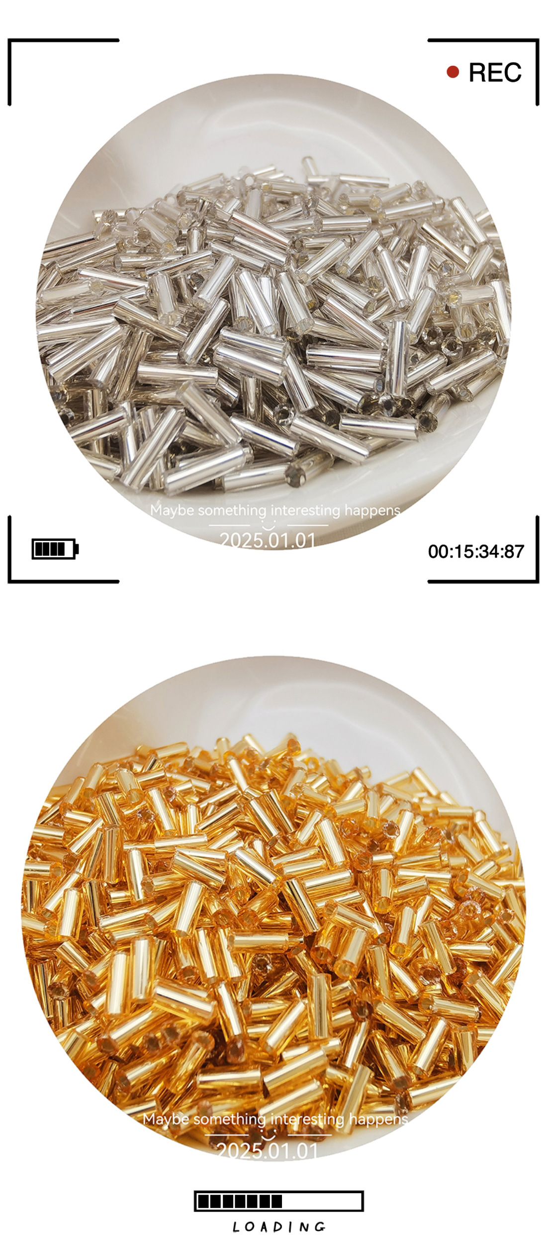 2/3/4mm金银灌银玻璃米珠管珠diy手工串珠材料散珠手链耳饰品配件详情8