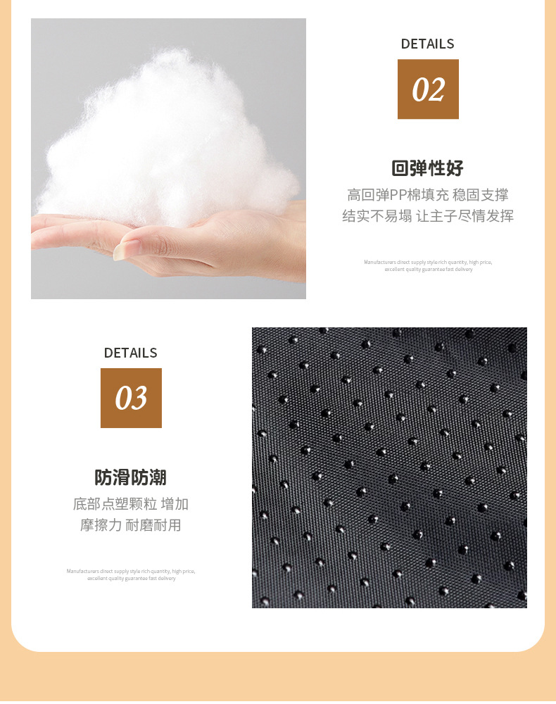 Cross-border all-season universal pet pads, thickened plush round dog beds, winter warmth plush dog beds and dog beds wholesale pic 9