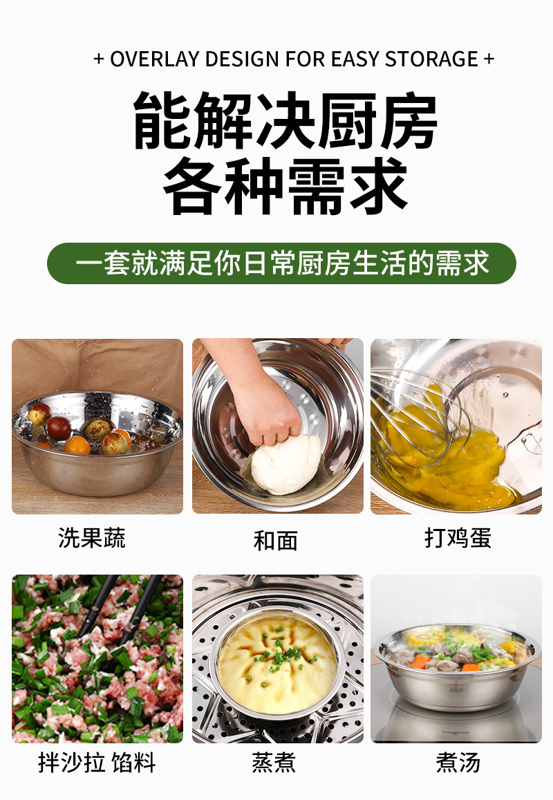 不锈钢加厚汤盆圆盘酒店家用洗菜盆多用汤盆食堂饭店菜蝶地摊货源详情6