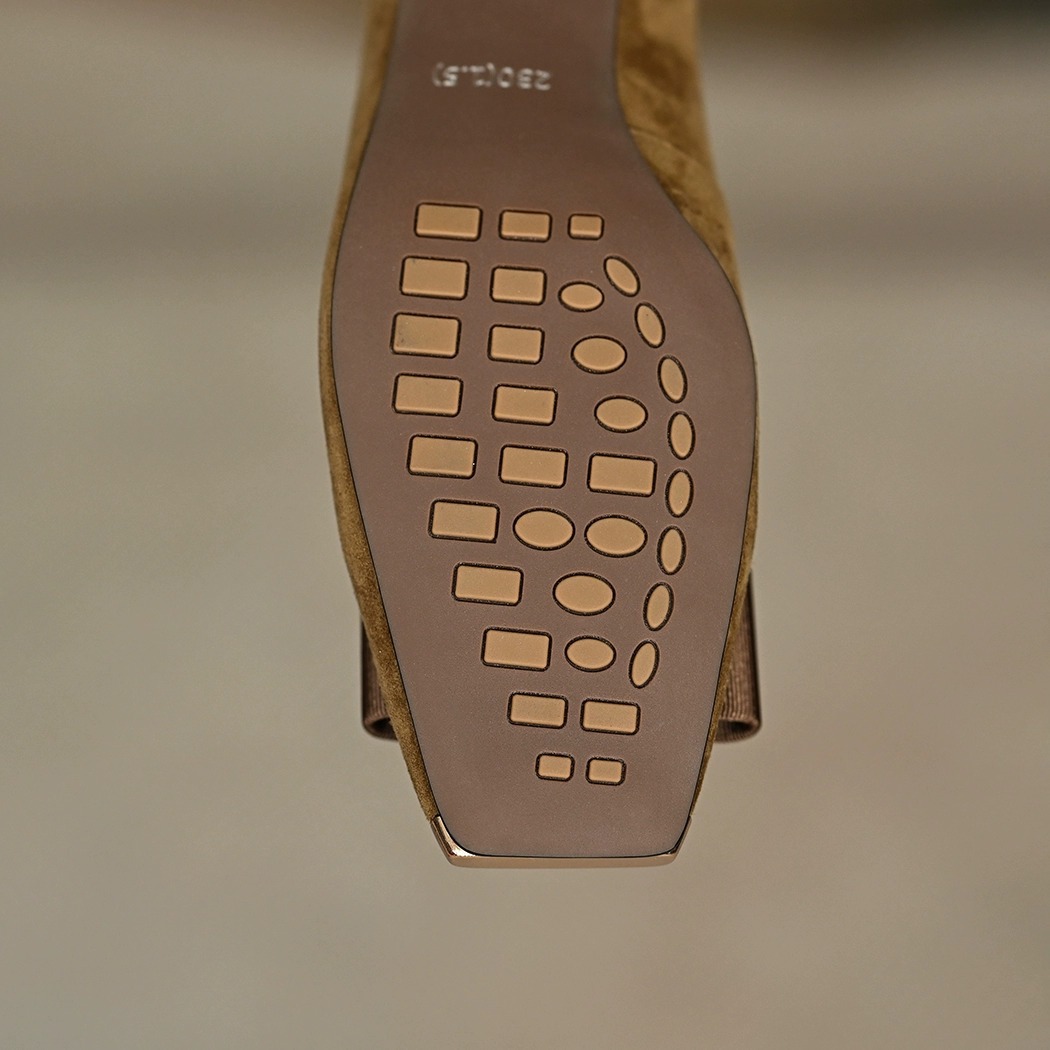 法式复古时尚蝴蝶结浅口单鞋女春秋新款方头中跟粗跟百搭高跟瓢鞋详情4