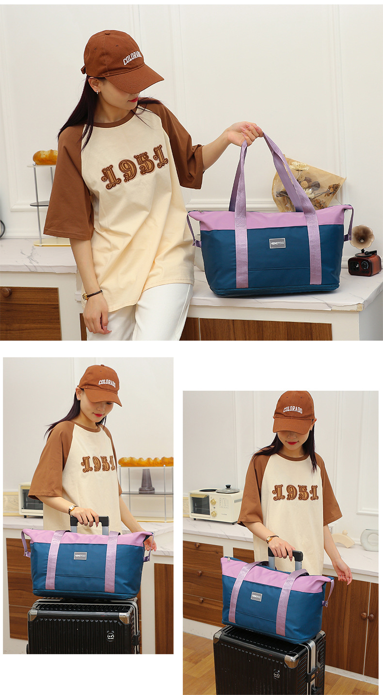 Large-capacity travel bag for women with a super large handle, portable for business trips, maternity storage bag, sports and fitness bag, luggage bag pic 8