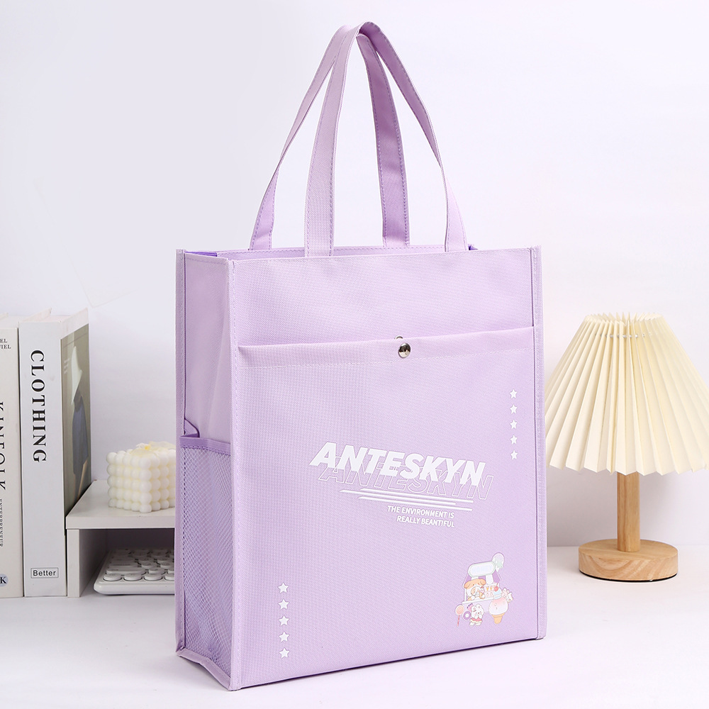 手提袋小中学生牛津布袋补课袋美术袋补课包手拎袋单肩包卡通印花详情9