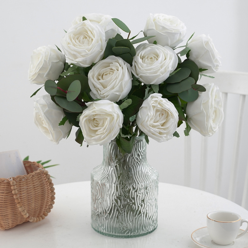 仿真单支手感保湿桑拉玫瑰 婚庆婚礼配材家居桌面装饰摄影道具详情8