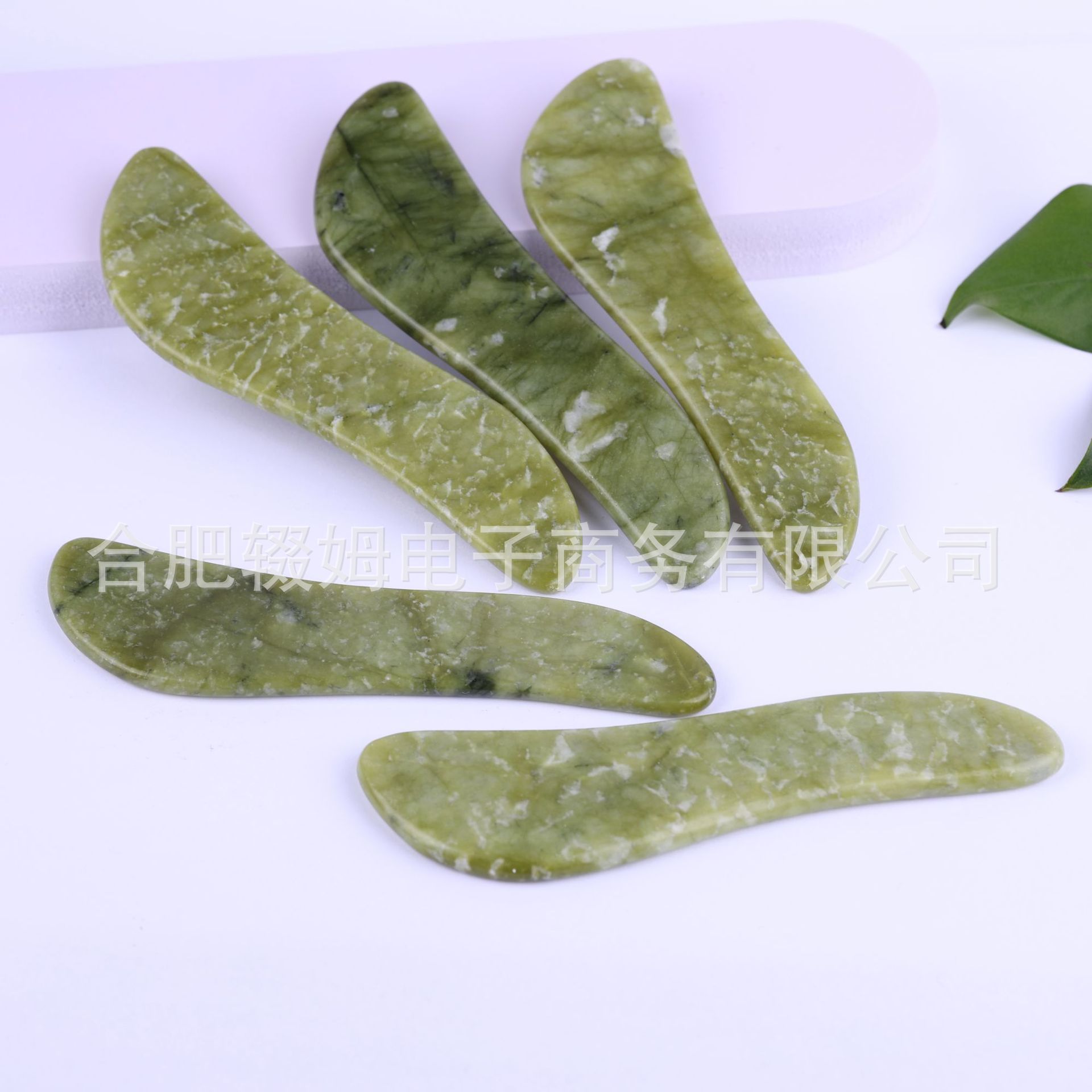 天然岫玉玉石板面部美容按摩器全身通用牛角刮板岫玉刮痧板经络详情42