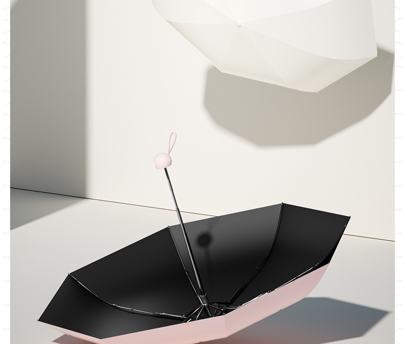 黑胶户外遮阳折叠礼品伞晴雨太阳伞 可定logo防晒胶囊五折广告伞详情11