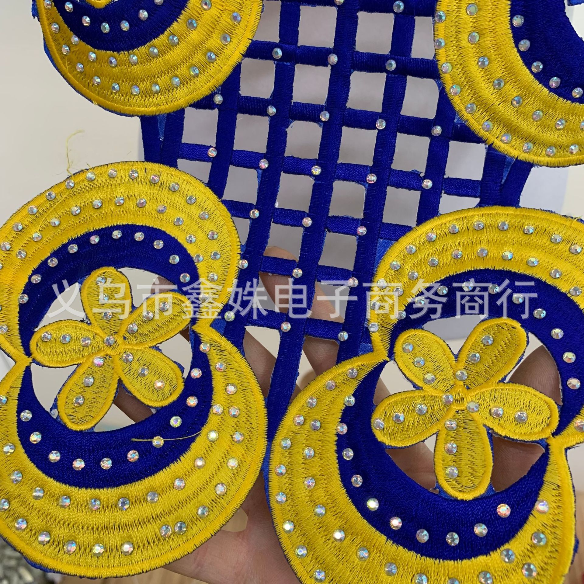 Embroidery, rhinestone and diamond fabric with adhesive backing decoration for foreign trade clothing accessories pic 14