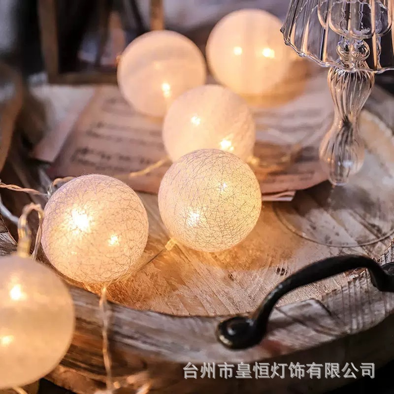 Seven-color light lines, LED small light strings, Easter acrylic neon lights, colored lights, cotton thread balls pic 4