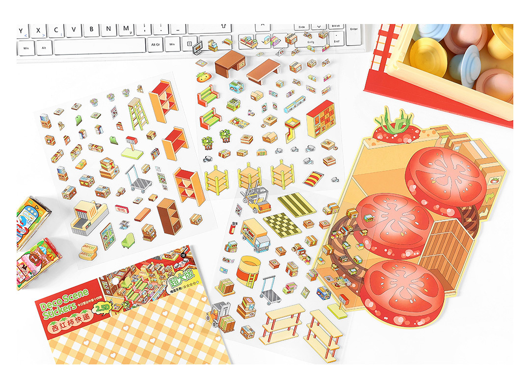 墨言Infeel.Me白卡造景贴纸今日营业中第十四弹微缩立体国潮趣味详情17