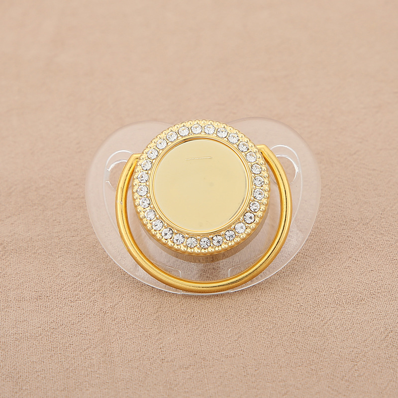 Solid color pacifier, diamond-encrusted silicone, baby teething and baby products, wholesale pacifier tips, simulated biting pacifier pic 17