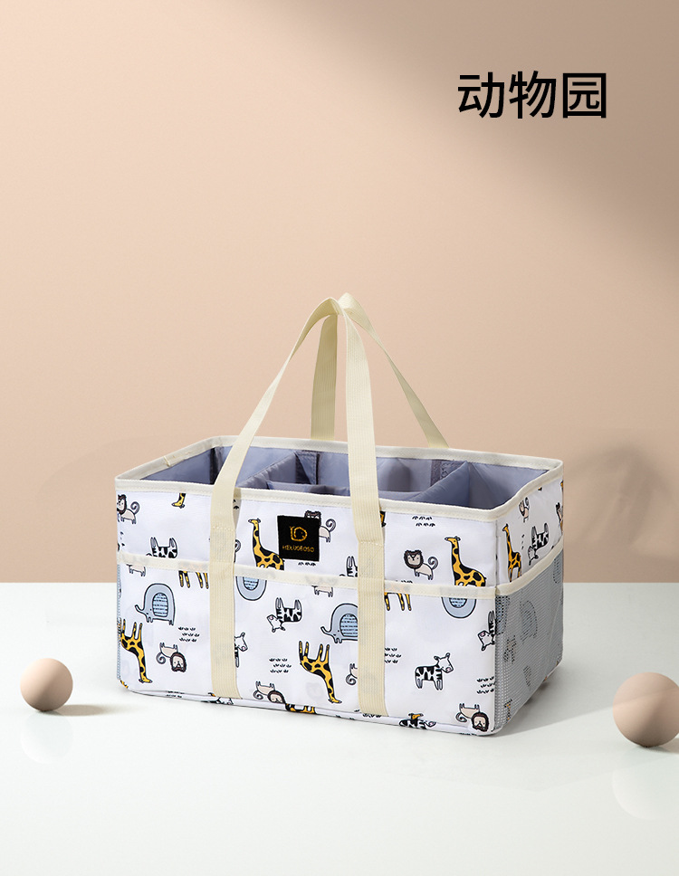 New large-capacity mommy bag, portable and storable baby bag, multi-functional layered baby bag wholesale pic 10