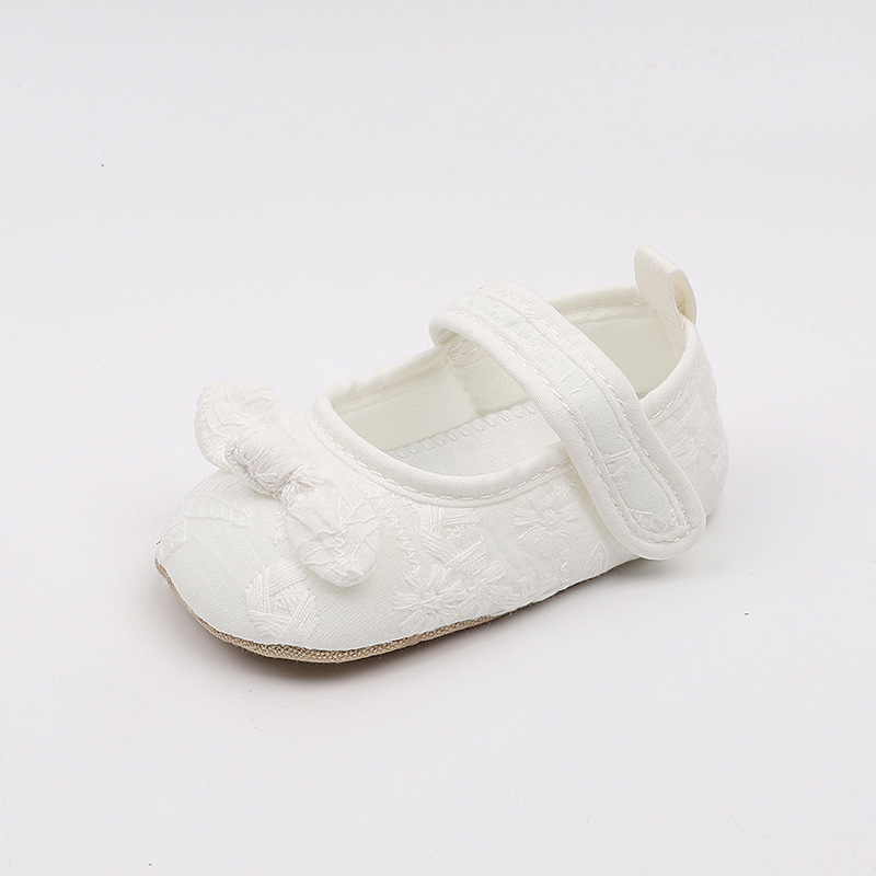 春秋婴儿宝宝蕾丝公主鞋0-1岁学步彩棉新生儿百天周岁布鞋不掉鞋详情15